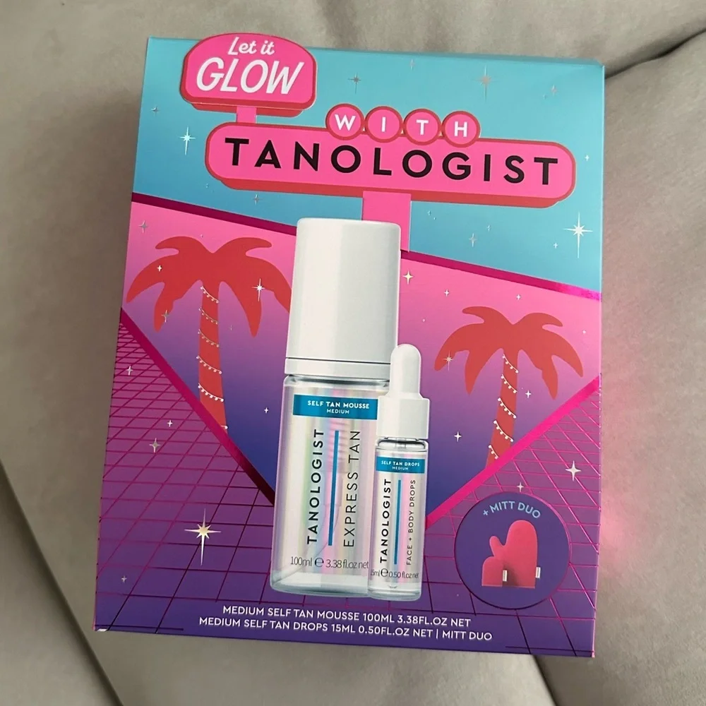 NWT Tanologist Let It Glow Kit Medium Self Tan Mousse & Drops Face + Body - Picture 1 of 5